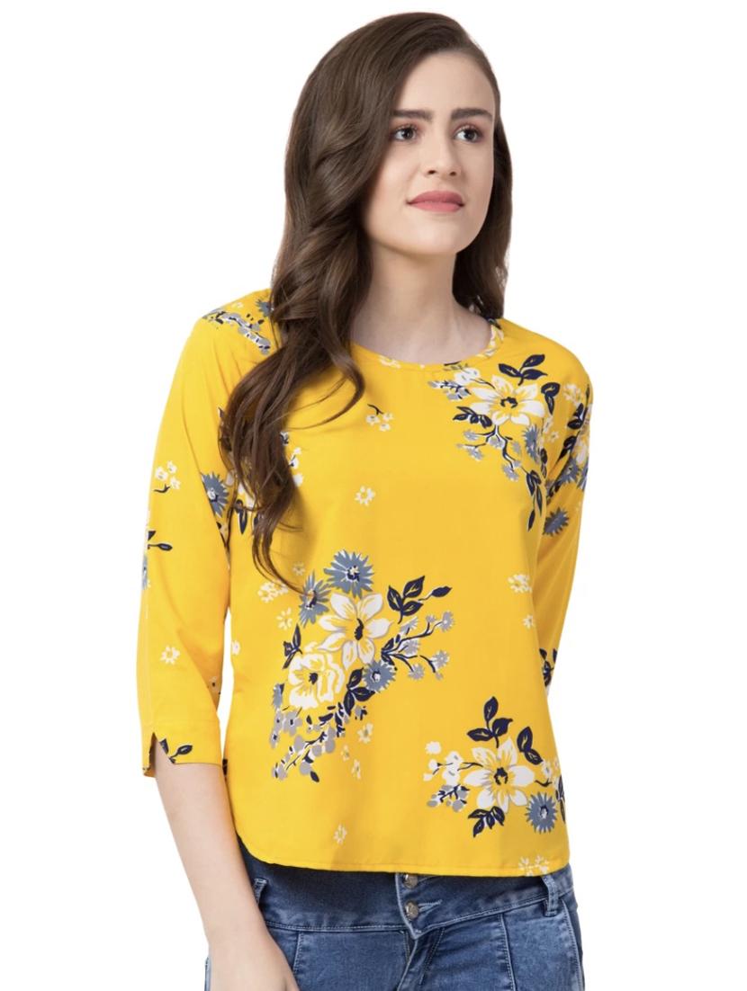 round neck floral top - 17534099 - Zoom Image - 2