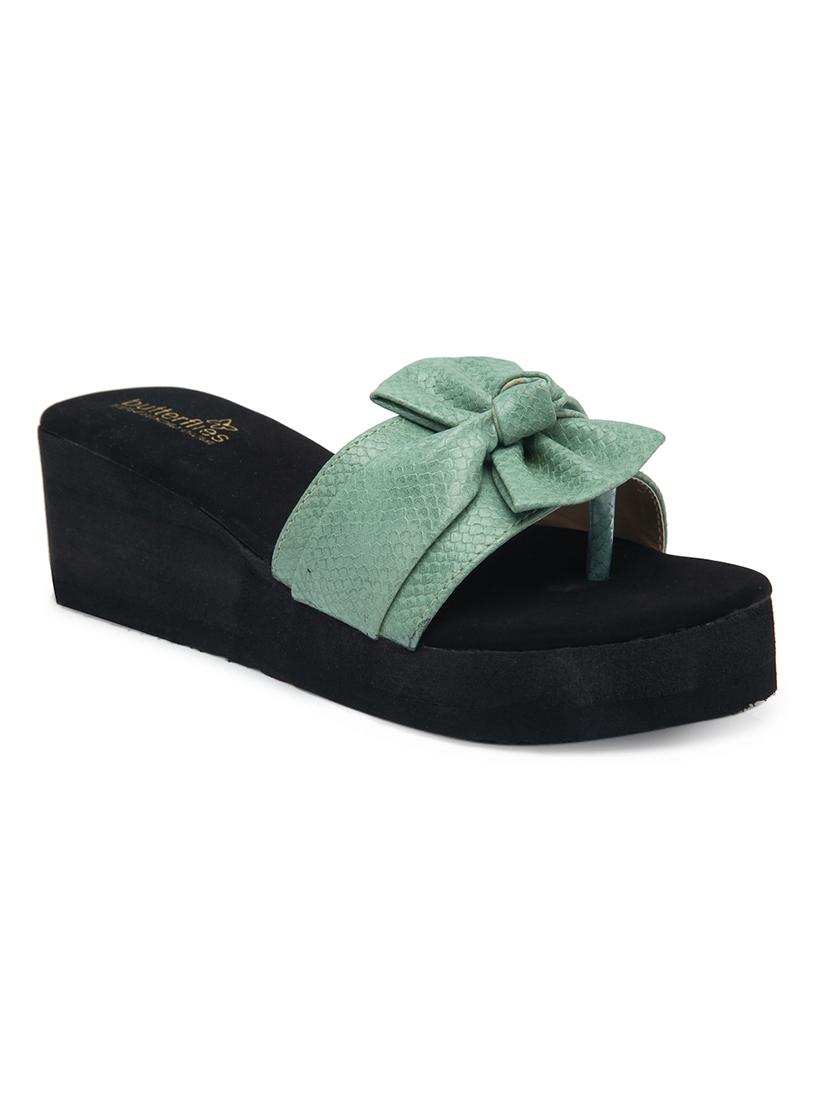 butterflies steps latest collection, comfortable wedges sandal for women's & girl's (green) (ghs-0081gn-s3) - 17534116 - Zoom Image - 1