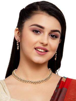 gold plated necklaces and earring - 17534167 - Standard Image - 5