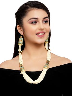 gold plated necklaces and earring - 17534168 - Standard Image - 5