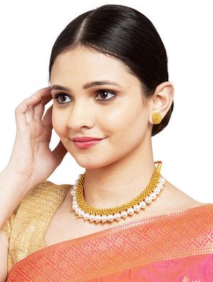 gold plated necklaces and earring - 17534182 - Standard Image - 4