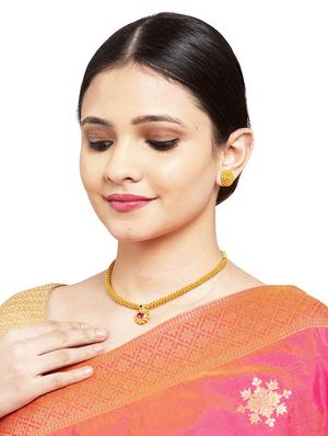 gold plated necklaces and earring - 17534183 - Standard Image - 4