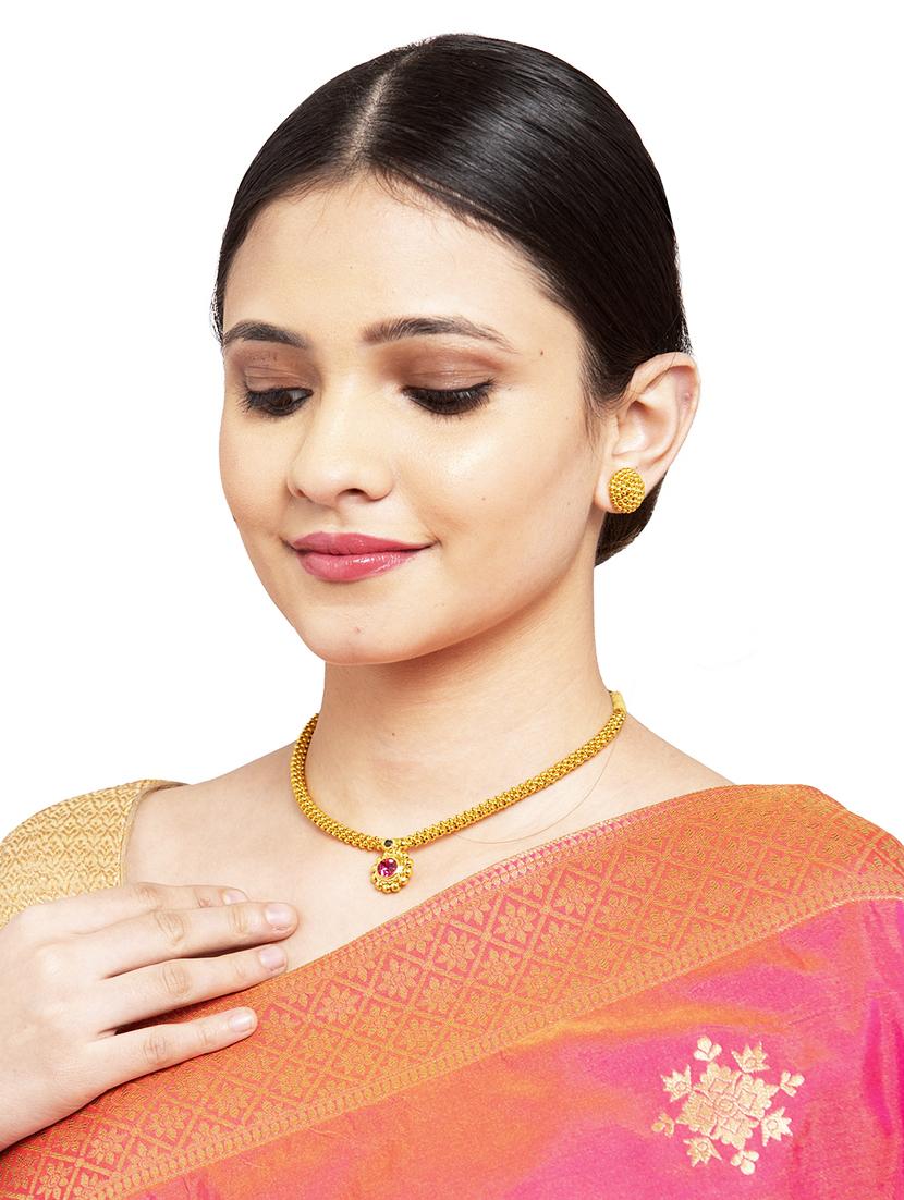 gold plated necklaces and earring - 17534183 - Zoom Image - 4