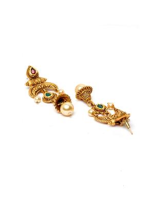 gold metal necklaces and earring - 17534184 - Standard Image - 4
