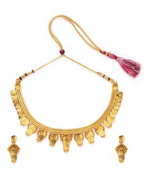 gold plated necklaces and earring - 17534190 - Standard Image - 2