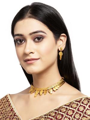 gold plated necklaces and earring - 17534190 - Standard Image - 6