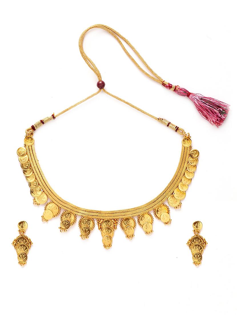 gold plated necklaces and earring - 17534190 - Zoom Image - 2