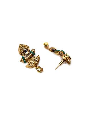 gold metal necklaces and earring - 17534199 - Standard Image - 4