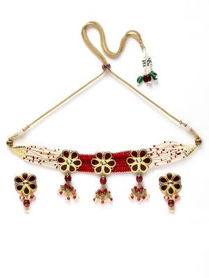 gold brass necklaces and earring - 17534202 - Standard Image - 2