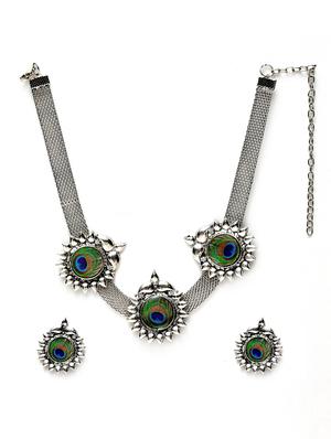 silver brass necklaces and earring - 17534208 - Standard Image - 2