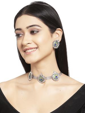 silver brass necklaces and earring - 17534208 - Standard Image - 6