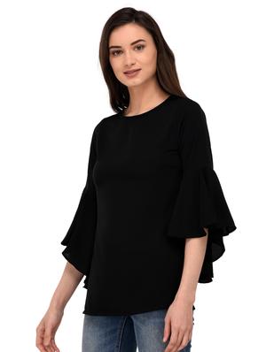 bell sleeved solid top - 17534218 - Standard Image - 2