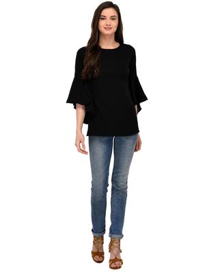 bell sleeved solid top - 17534218 - Standard Image - 5