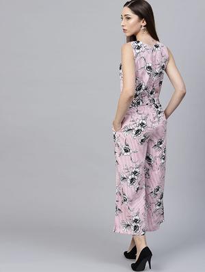 striped full leg jumpsuit - 17534589 - Standard Image - 2