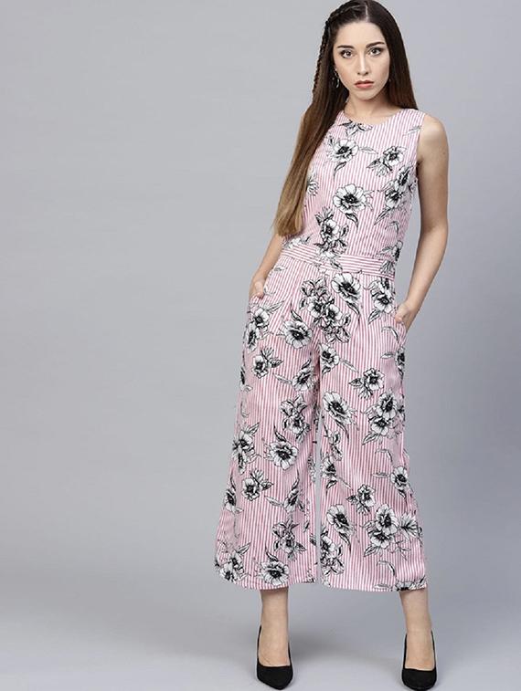 striped full leg jumpsuit - 17534589 - Zoom Image - 1