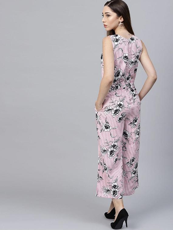striped full leg jumpsuit - 17534589 - Zoom Image - 2