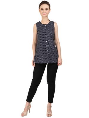 round neck polka dot top - 17534705 - Standard Image - 4