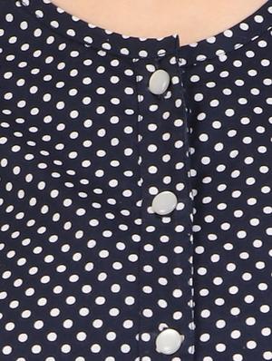 round neck polka dot top - 17534705 - Standard Image - 5