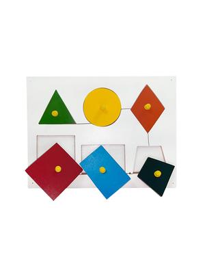myfa multi coloured wooden shape toy for toddlers - 17534734 - Standard Image - 3