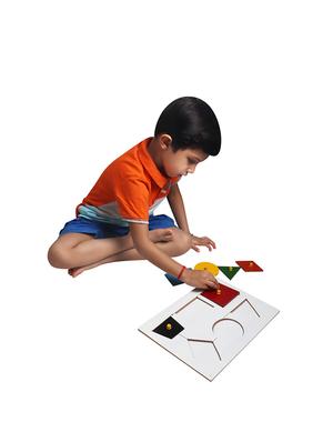 myfa multi coloured wooden shape toy for toddlers - 17534734 - Standard Image - 5