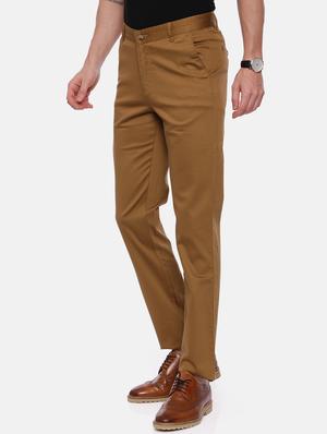 brown solid chinos - 17534753 - Standard Image - 2