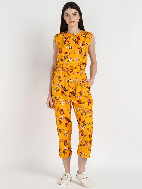 round neck 3/4 jumpsuit - 17534813 - Standard Image - 1