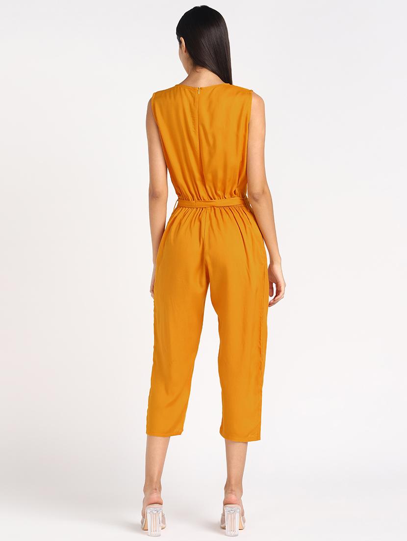 tie front 3/4 jumpsuit - 17534816 - Zoom Image - 3