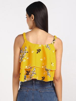 square neck floral top - 17534829 - Standard Image - 3
