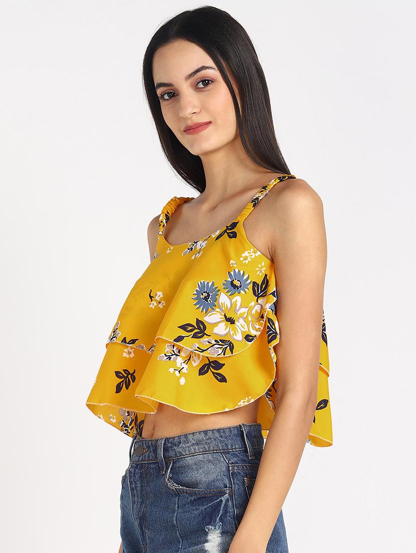 square neck floral top - 17534829 - Zoom Image - 2