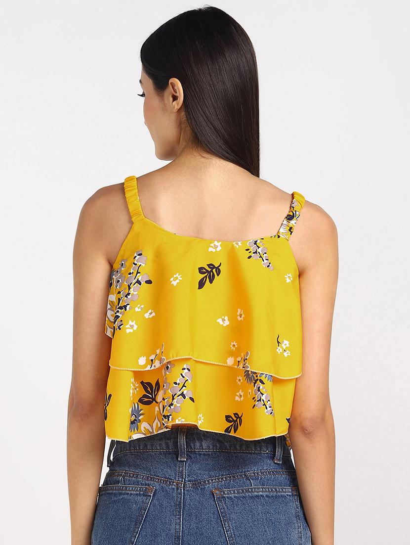 square neck floral top - 17534829 - Zoom Image - 3