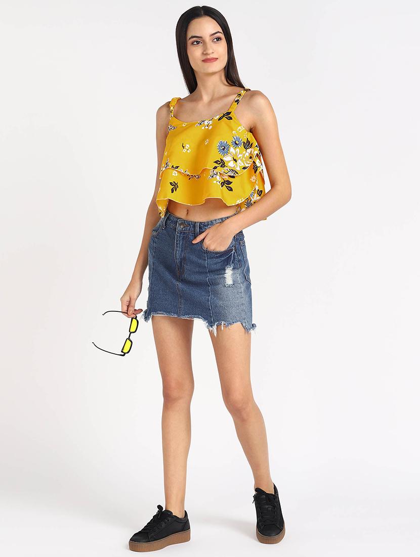 square neck floral top - 17534829 - Zoom Image - 4
