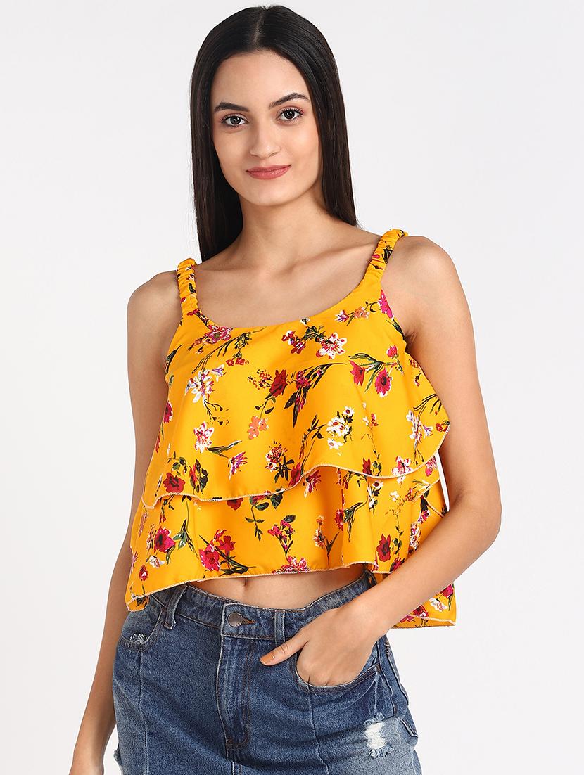 square neck floral top - 17534830 - Zoom Image - 1