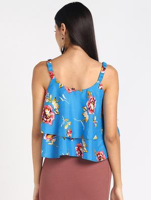 square neck floral top - 17534834 - Standard Image - 3