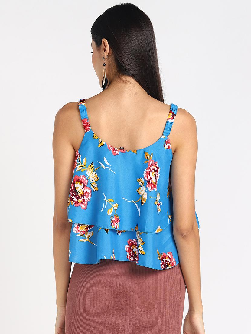 square neck floral top - 17534834 - Zoom Image - 3
