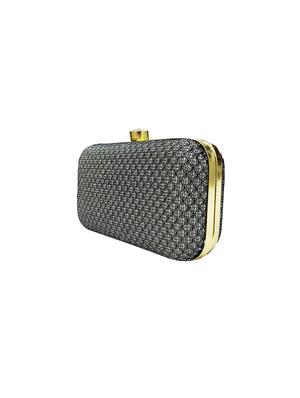black metal box clutch - 17534872 - Standard Image - 4