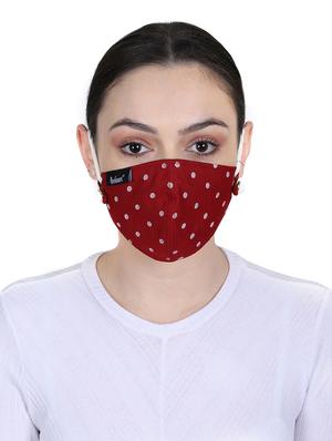 red rayon anti-pollution women mask - 17534962 - Standard Image - 2