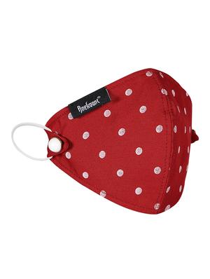 red rayon anti-pollution women mask - 17534962 - Standard Image - 5