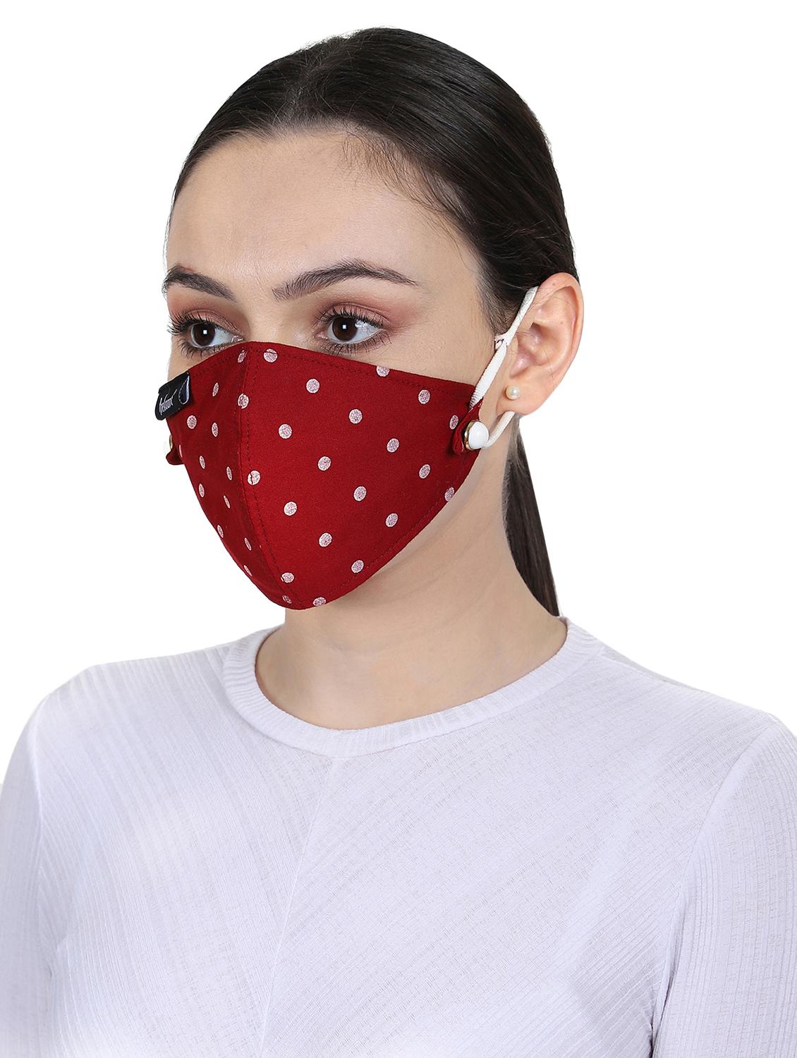 red rayon anti-pollution women mask - 17534962 - Zoom Image - 3