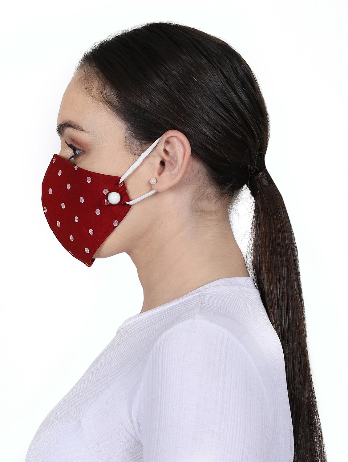 red rayon anti-pollution women mask - 17534962 - Zoom Image - 4