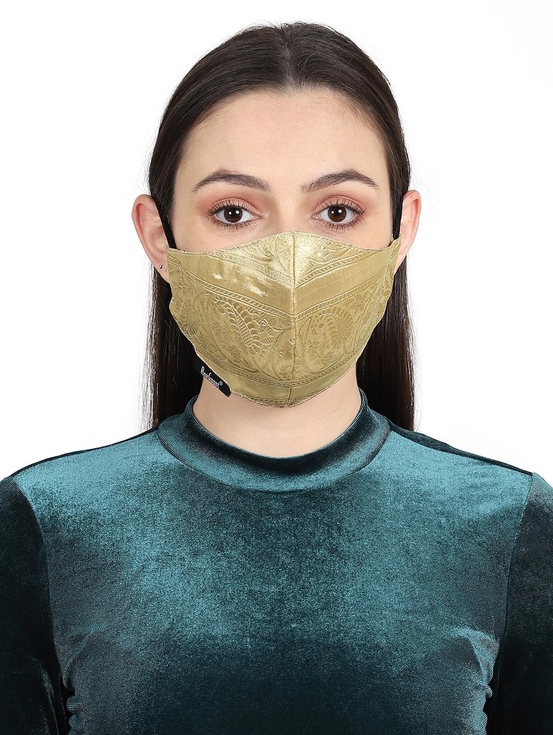 multi colored silk anti-pollution women mask set of 2 - 17534963 - Zoom Image - 3