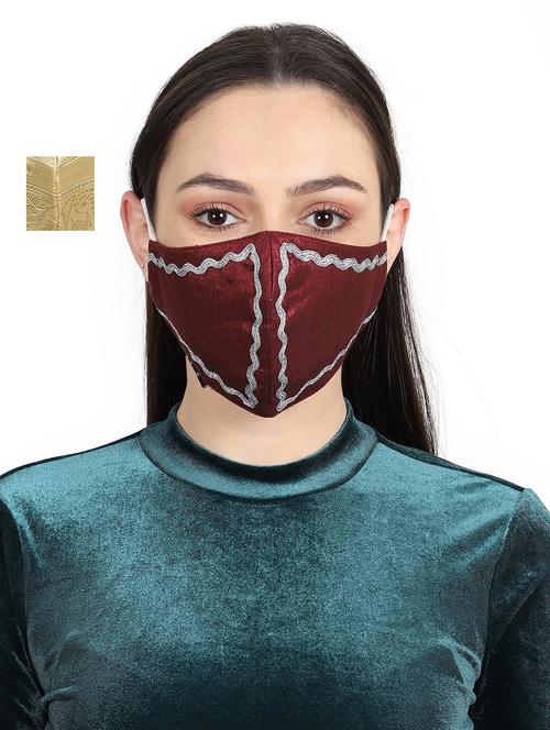 multi colored silk anti-pollution women mask set of 2 - 17534965 - Standard Image - 1