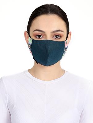 multi colored silk anti-pollution women mask set of 2 - 17534969 - Standard Image - 2