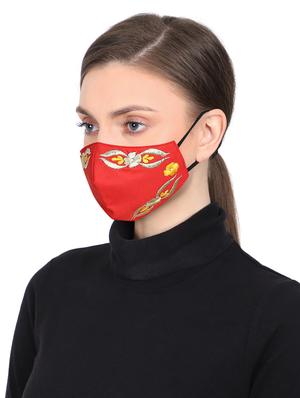 red cotton decorative women mask - 17534981 - Standard Image - 2