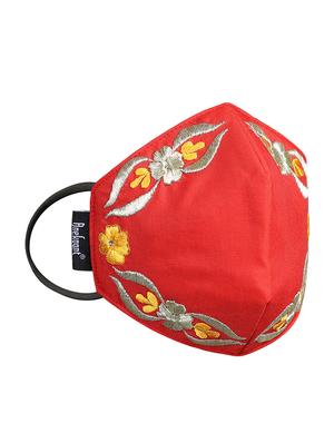 red cotton decorative women mask - 17534981 - Standard Image - 4