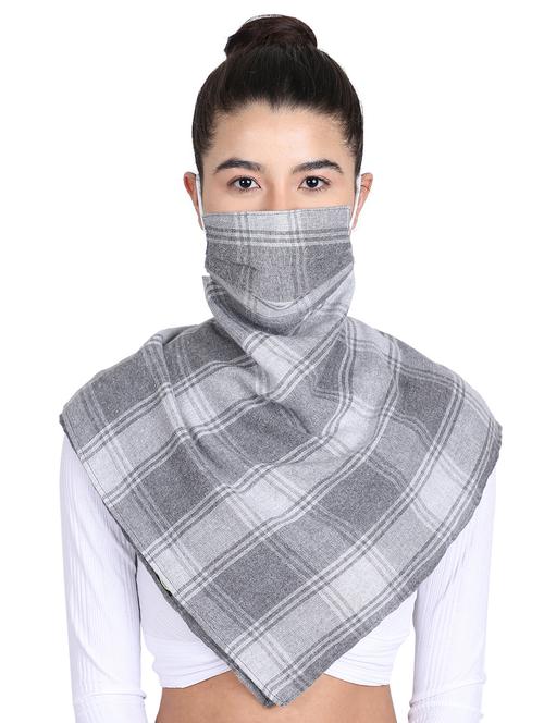 grey rayon scarf mask women - 17534991 - Standard Image - 1