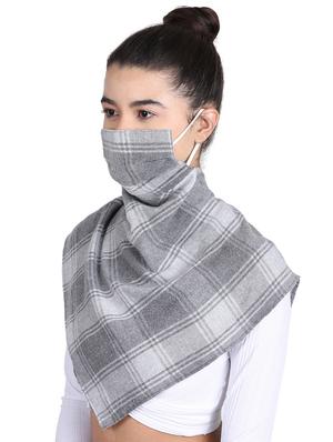 grey rayon scarf mask women - 17534991 - Standard Image - 2