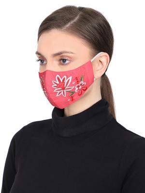 pink cotton decorative women mask - 17534999 - Standard Image - 2