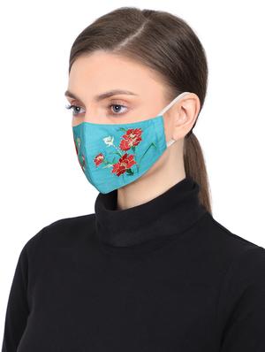 green cotton decorative women mask - 17535000 - Standard Image - 2