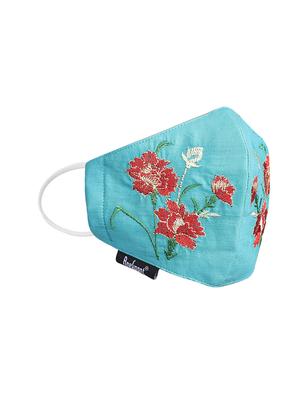 green cotton decorative women mask - 17535000 - Standard Image - 4