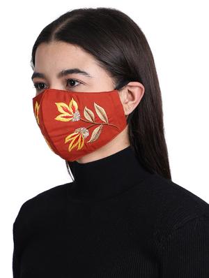 orange cotton decorative women mask - 17535008 - Standard Image - 2